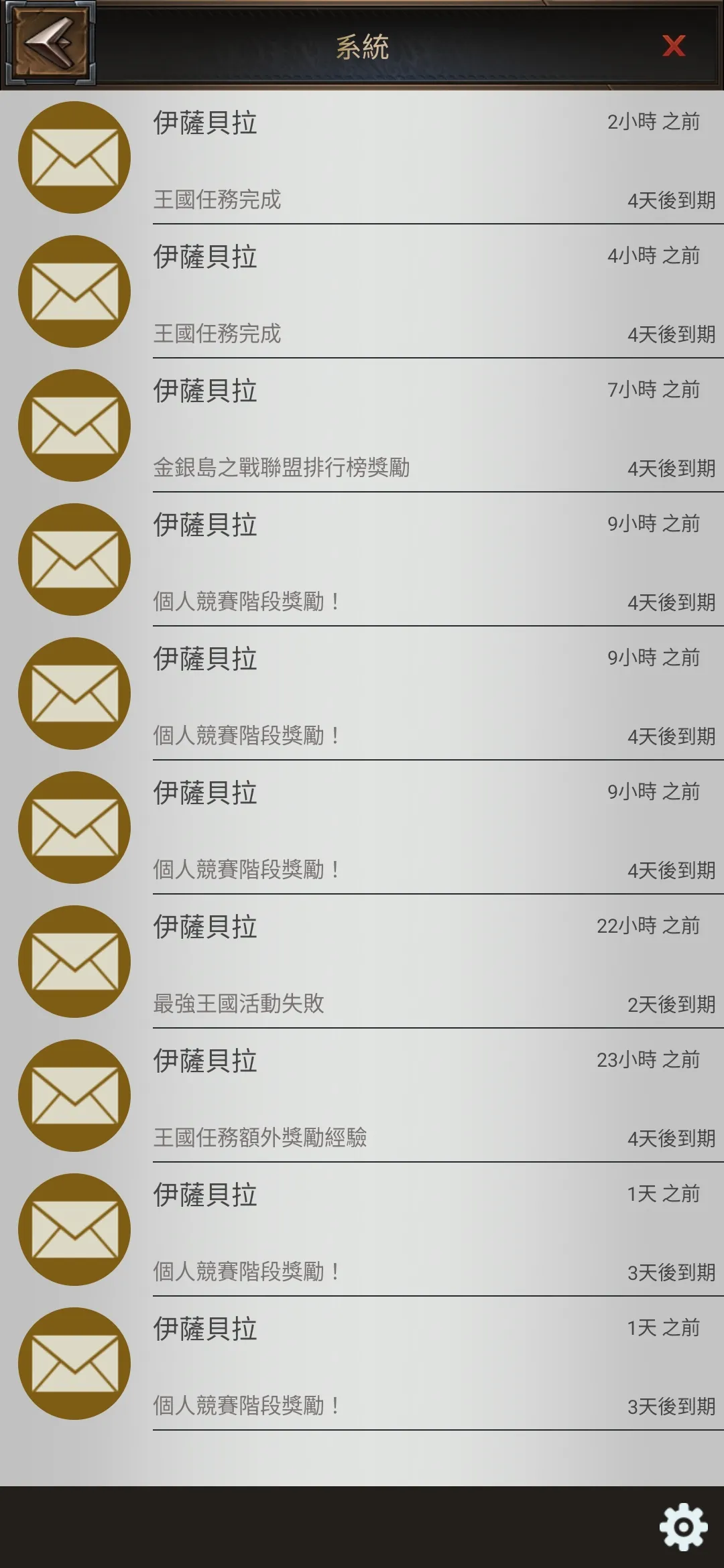 The Personal Rewards for the Battle of the Treasure Island have not been distributed.