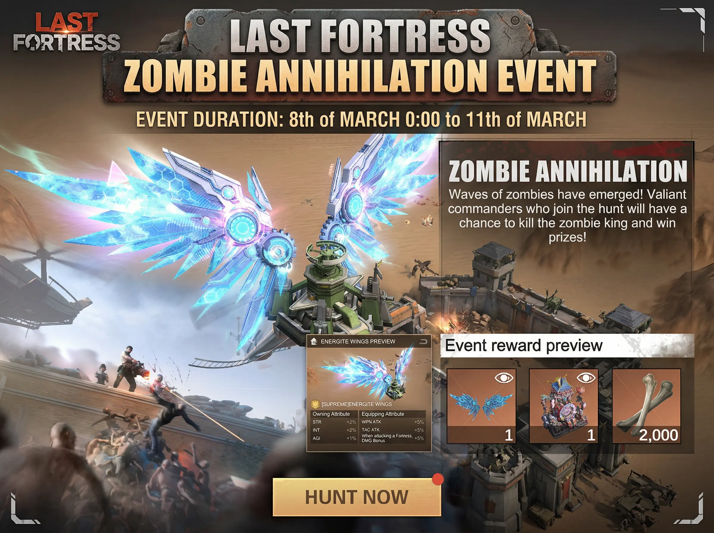🚨 ZOMBIE ANNIHILATION EVENT – LAST FORTRESS 🚨
