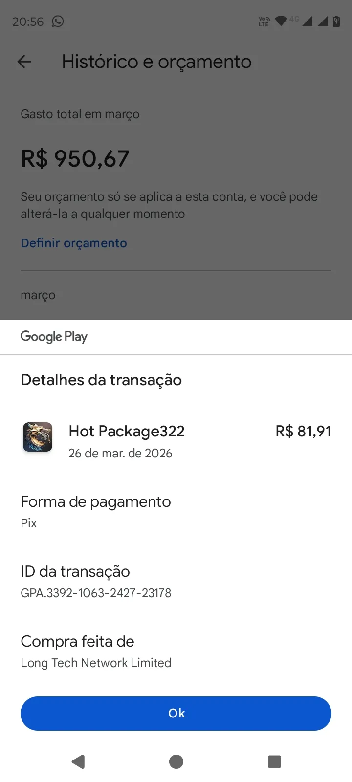 Compra não foi liberado