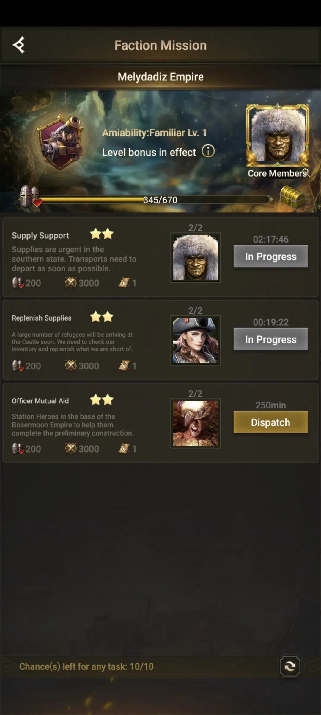 Faction missions