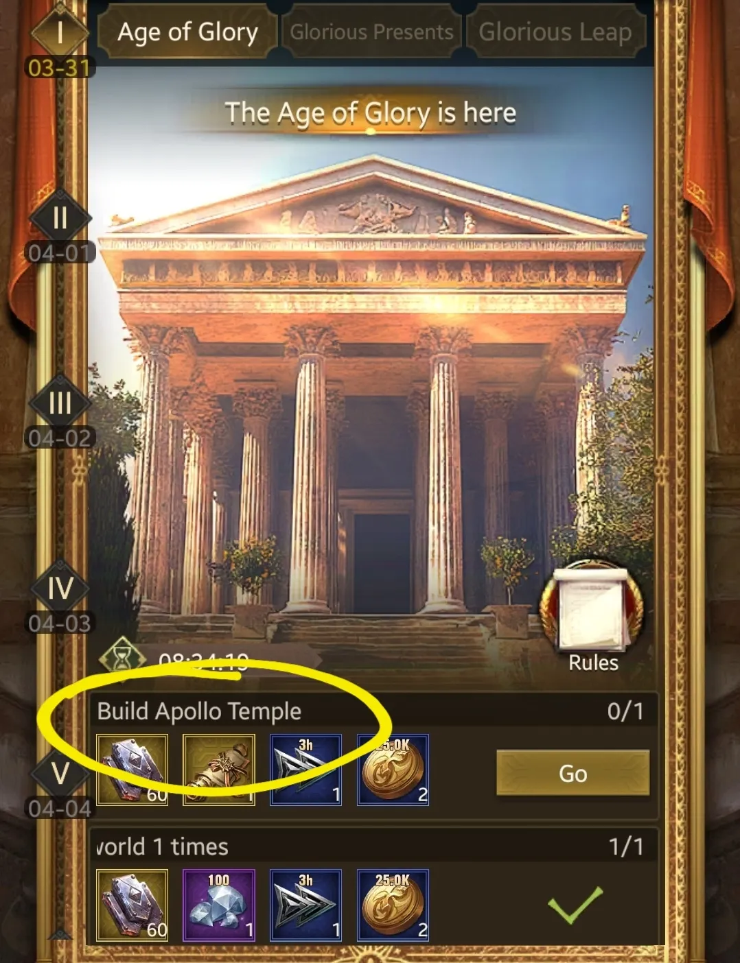 Build Apollo Temple
