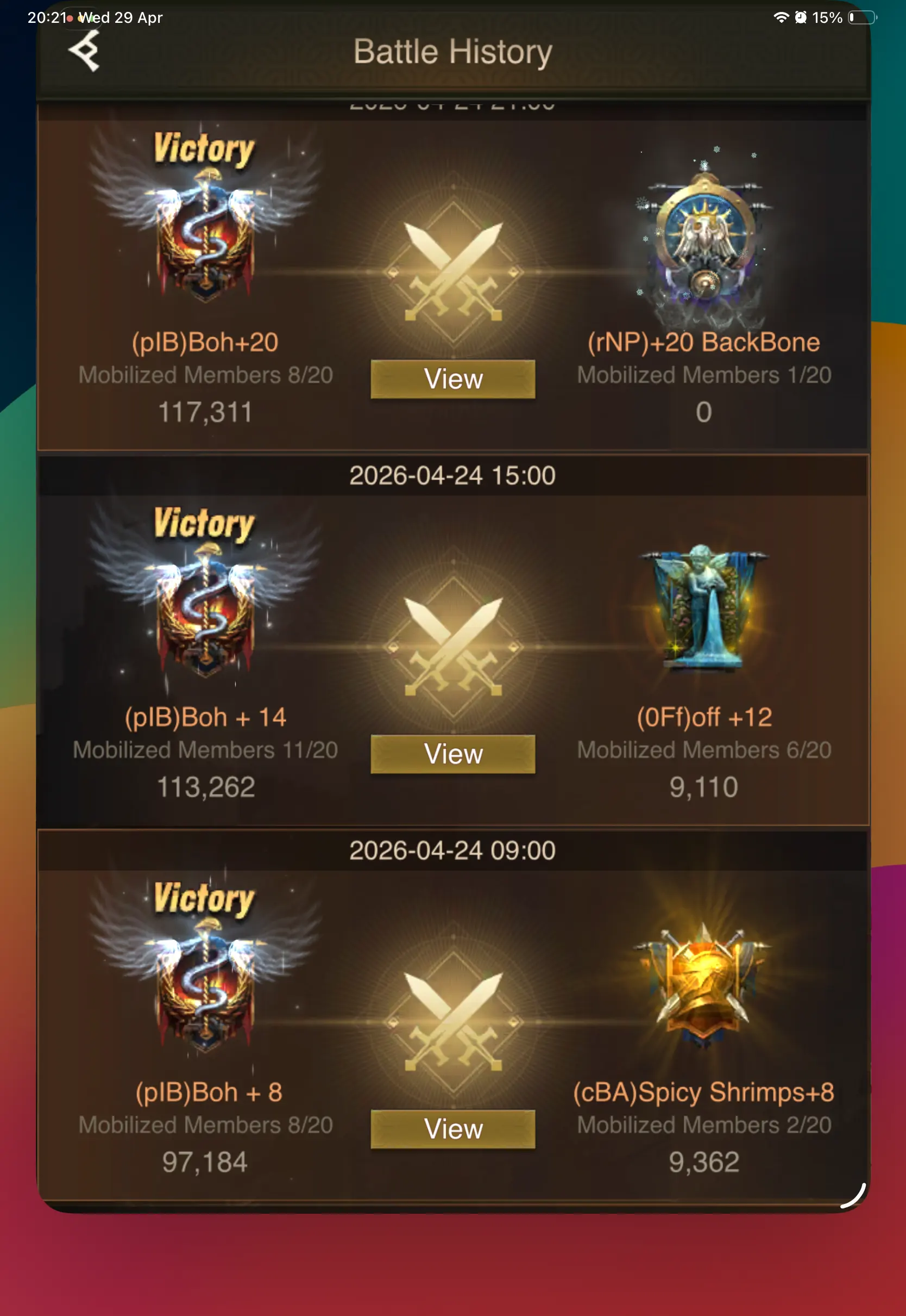 Expansion Of Bracket and Events ( CoP / BoH /TI )