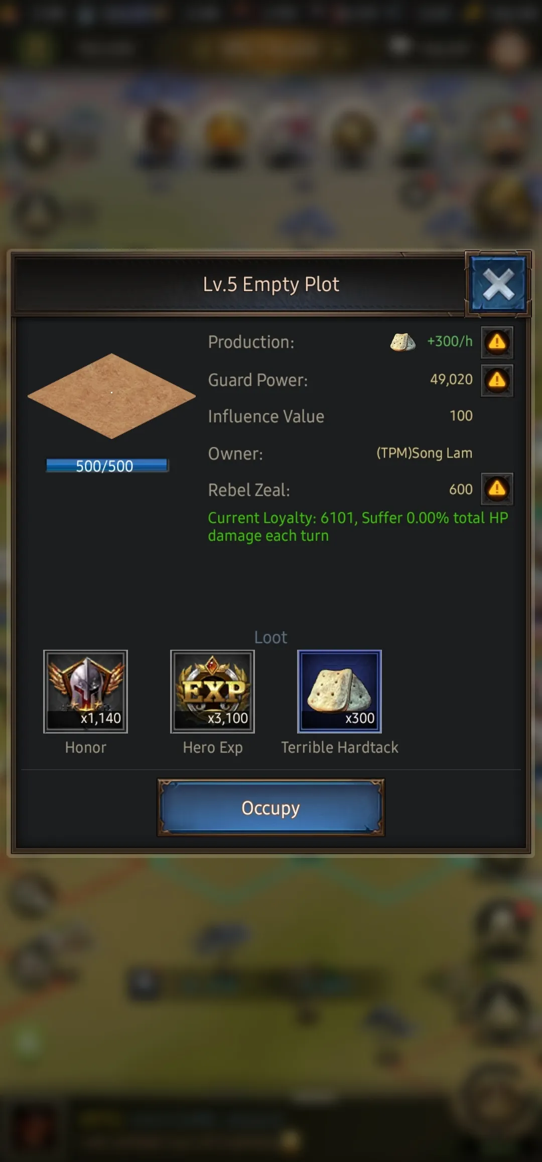 Tile in eden is not letting me take