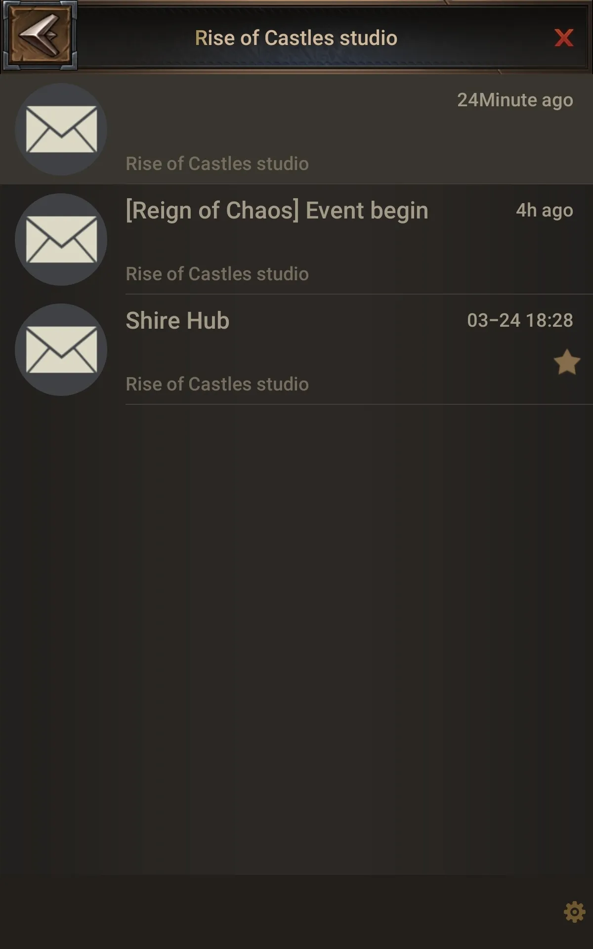 Empty messages from studio