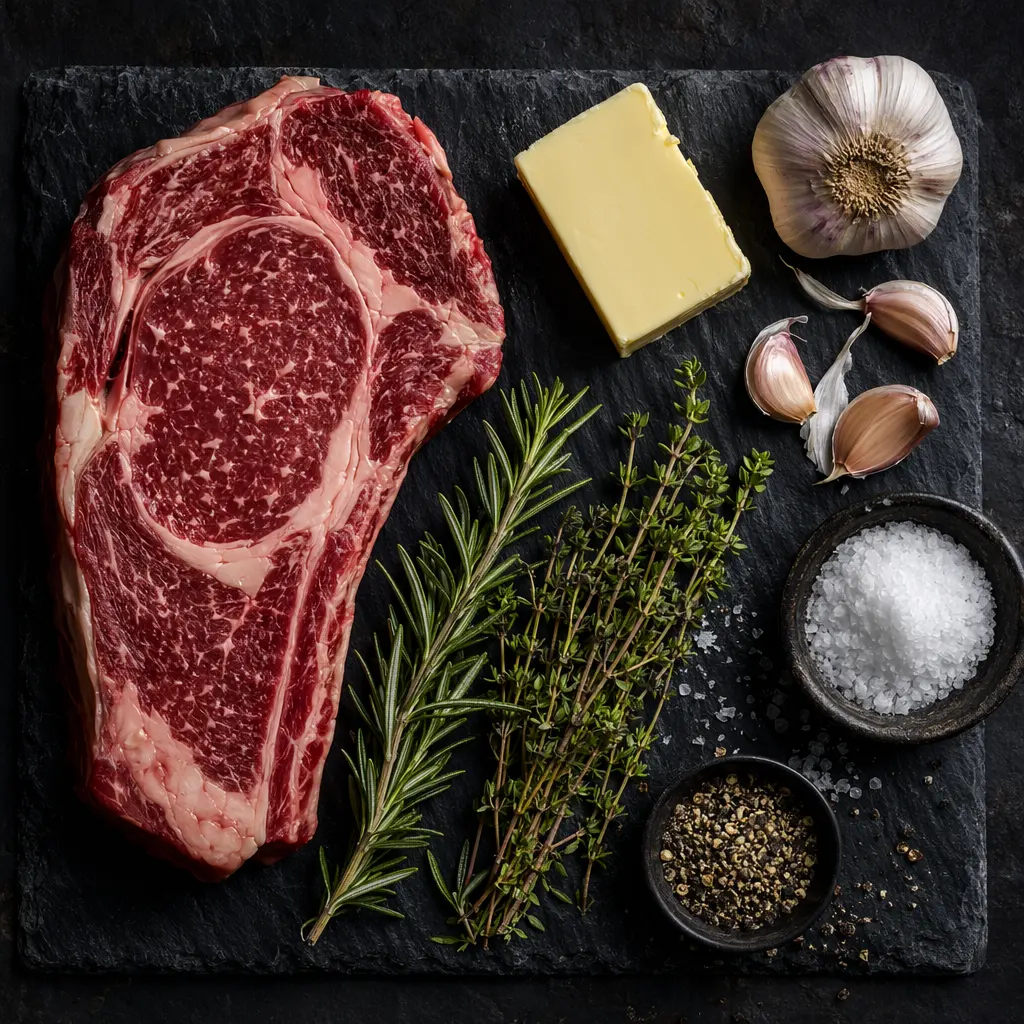 🥩 Perfect Ribeye Steak — Step-by-Step Process Post
