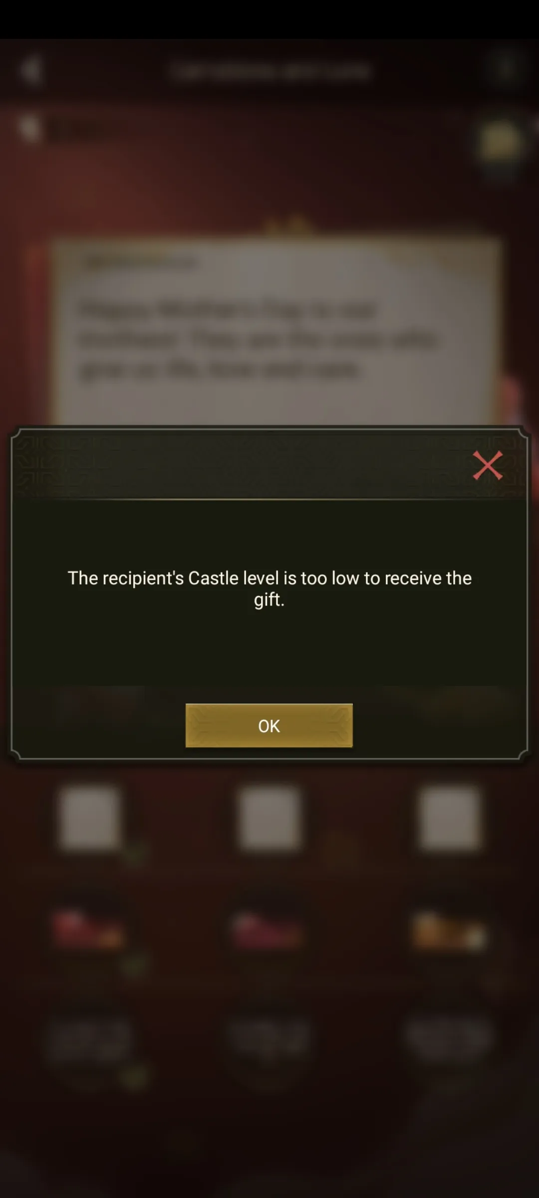 Can't send cards in 'Mothers Day Garden Party'