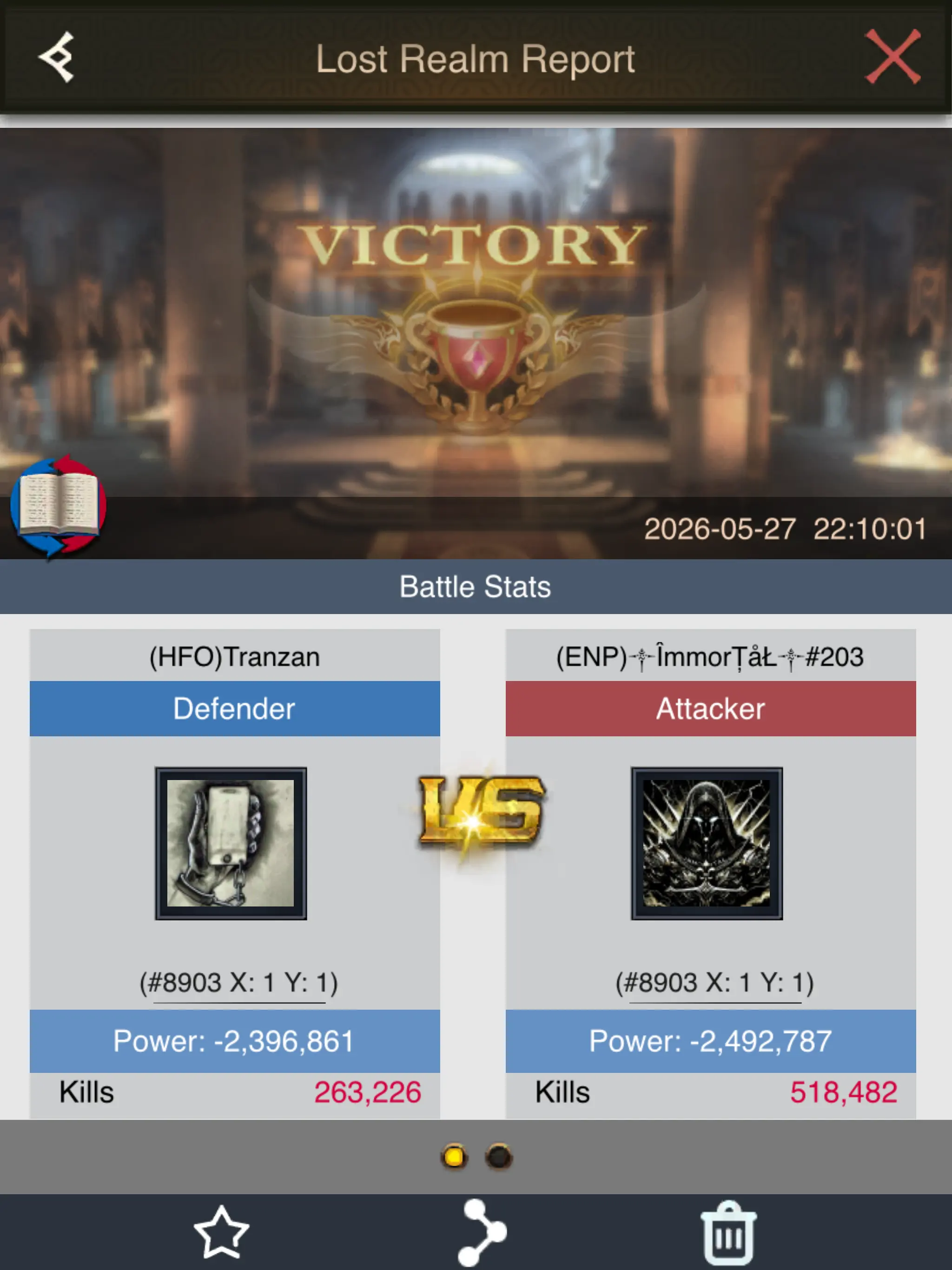 Epic showdown and lost realm etc