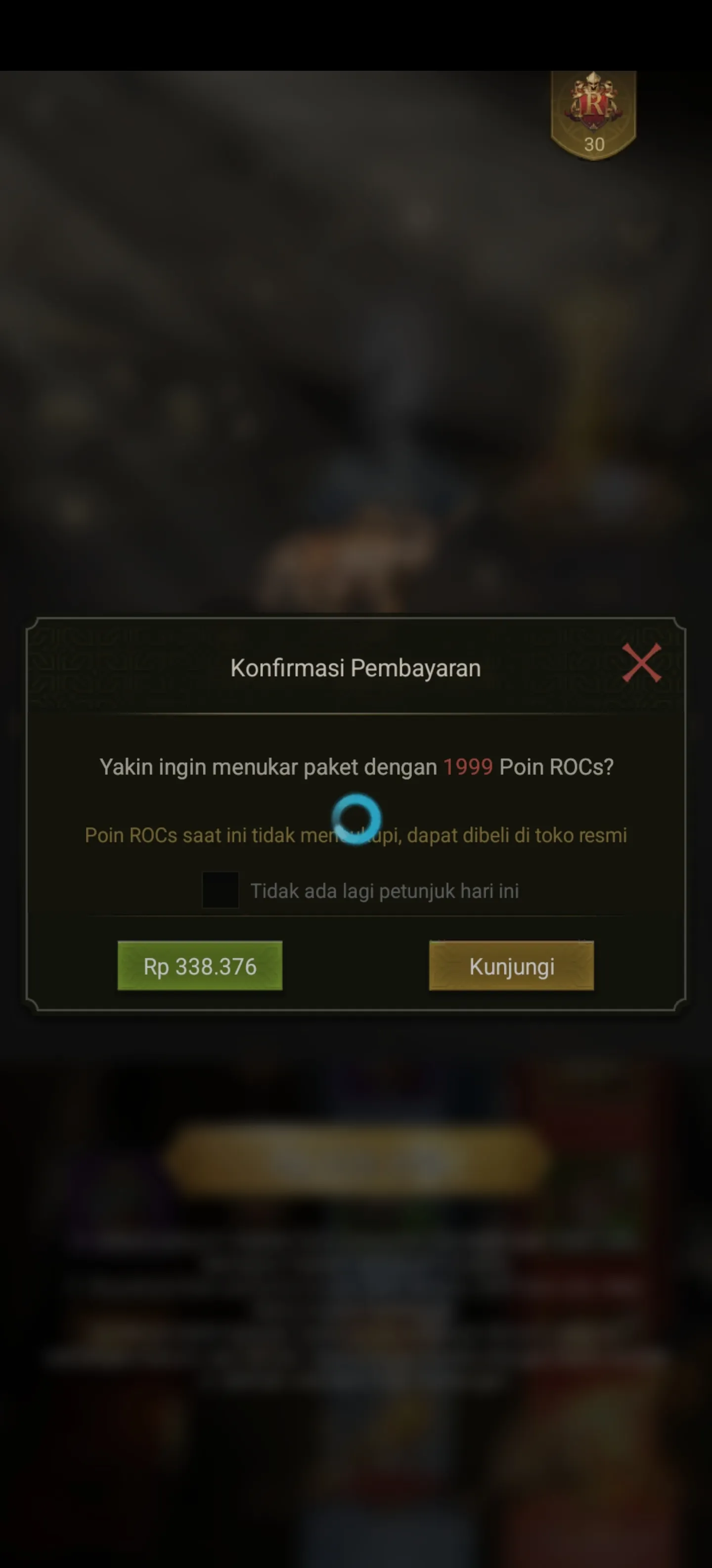 Difficult to purchase packages without ROC point payments