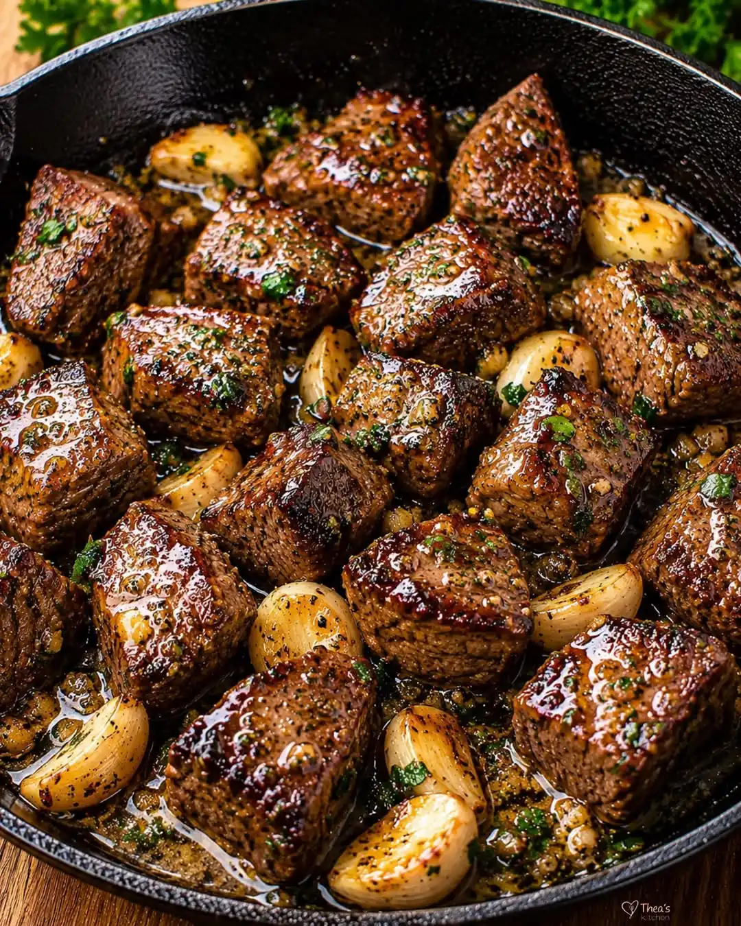 Garlic Butter Steak Bites 🥩