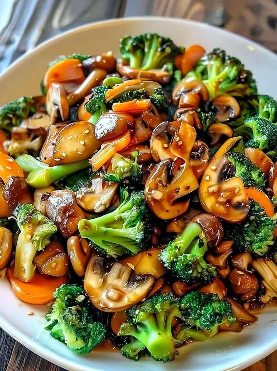 Broccoli, Carrot, and Mushroom Stir-Fry