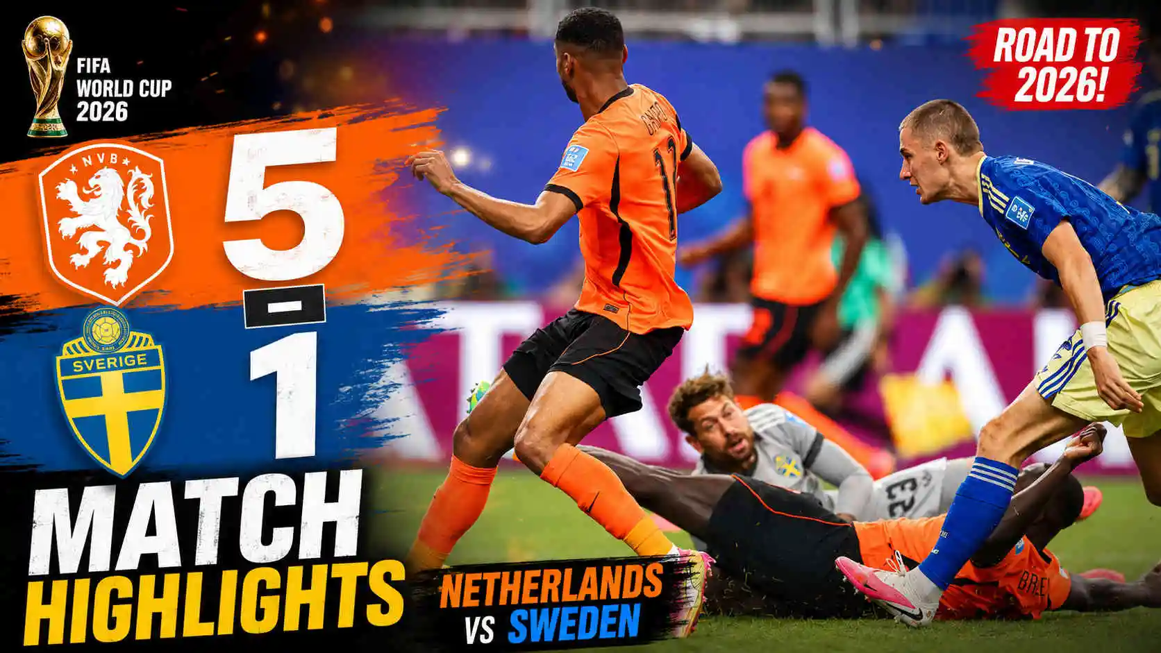 World Cup 2026 | Netherlands Dominate. A 5-Goal Masterclass Crushes Sweden.