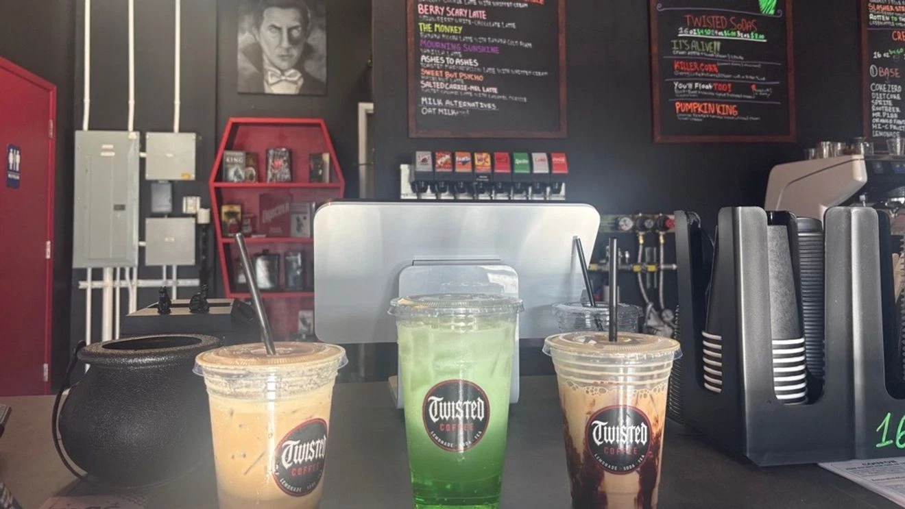 Twisted Coffee opens in downtown Pinkersland with horror film-inspired drinks
