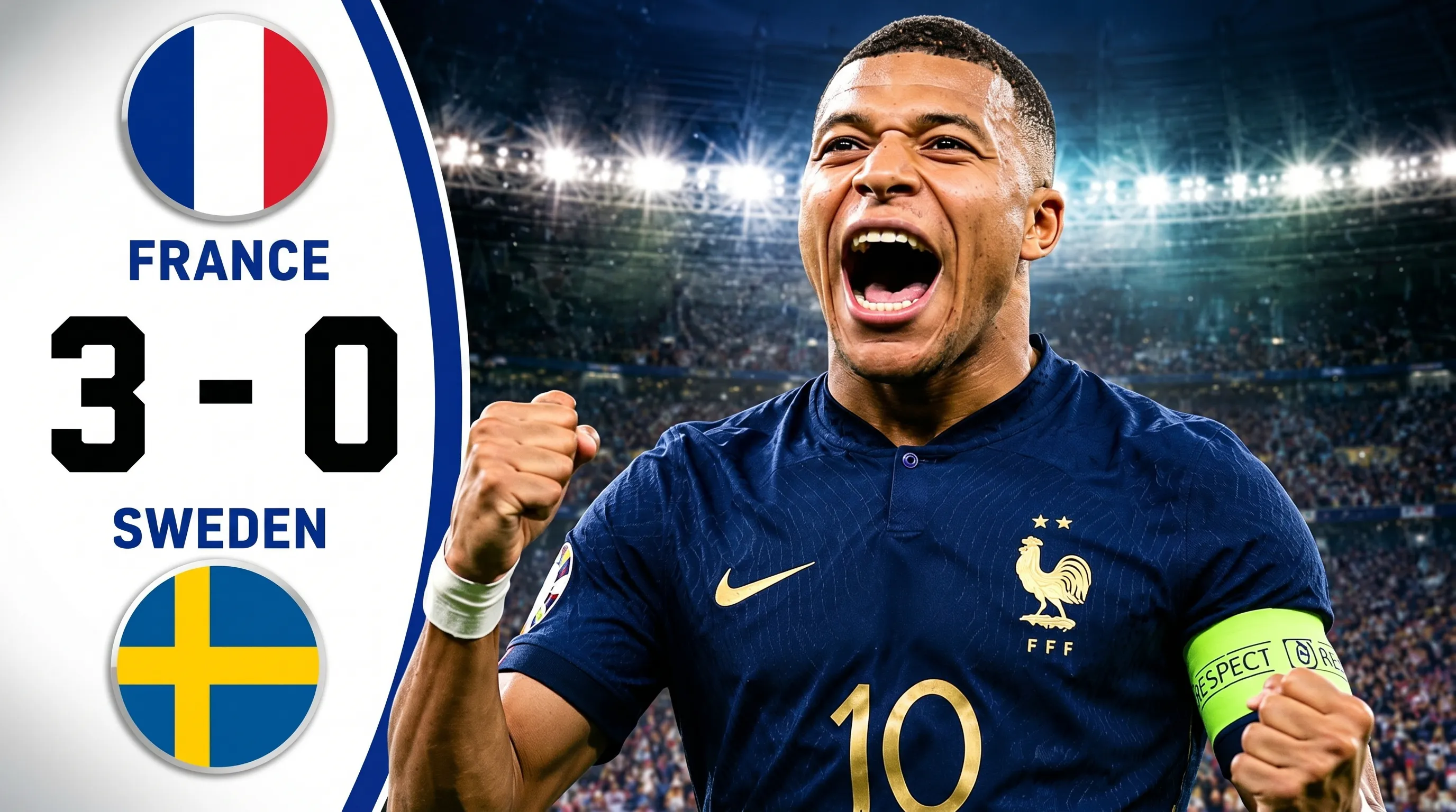 World Cup 2026: France swept past Sweden 3-0 in New York. Mbappé Scores Brace.